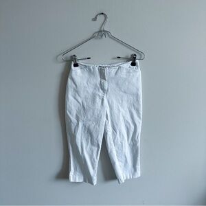 Vintage White 90s Y2K Liquid Trouser Capris Trendy